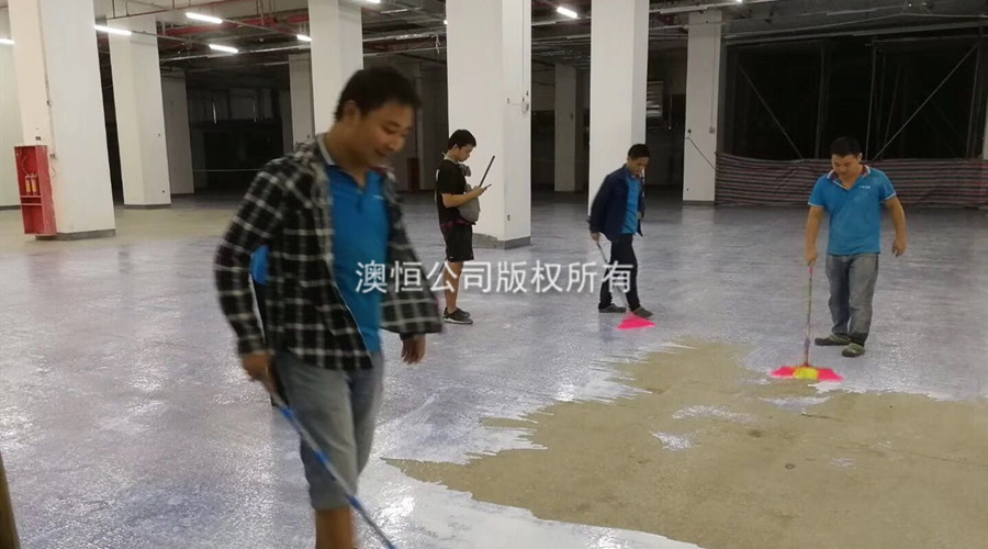 Guangzhou Aoheng color cement self-leveling construction site